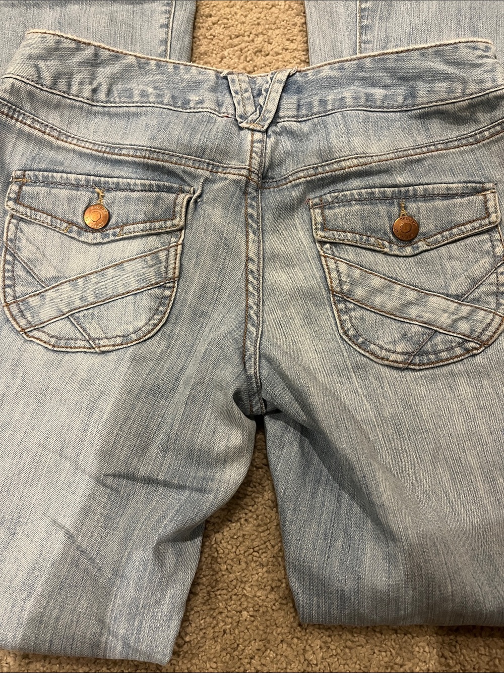 Mossimo Supply Co. Light Blue Bootcut Jeans with Button Back Pockets
